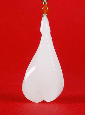 收藏级新疆和田玉羊脂白玉一级白玉兰花挂件细腻油润11.98克