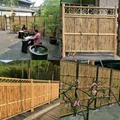 防木日竹篱笆竹屏栅栏围栏式 户外庭院风花园隔断围腐墙民宿208968
