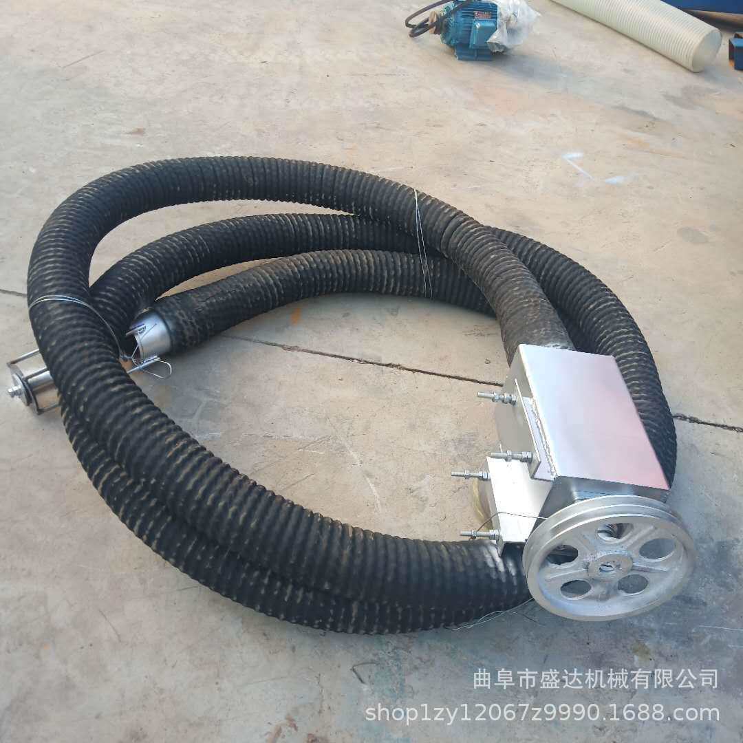 家用面粉不锈钢软管吸料机 高粱大豆装车用车载式弹簧蛟龙抽料机
