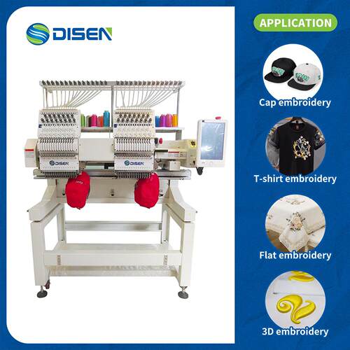 1502 Double Head Computerized Cap T-Shirt Embroidery Machine