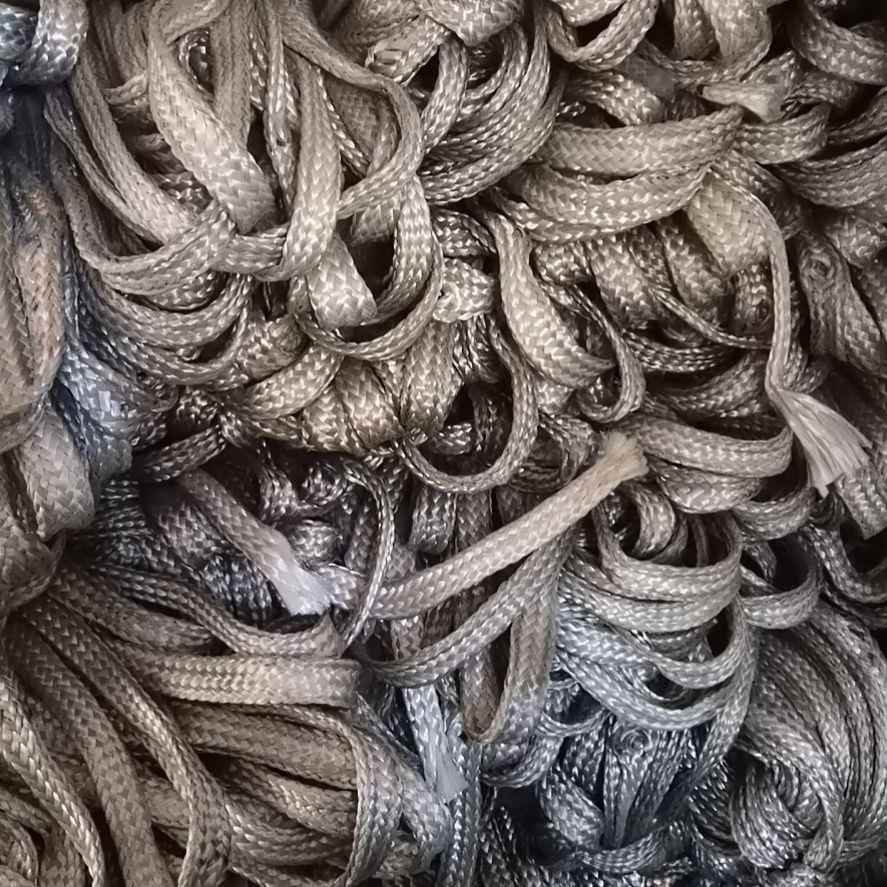 旧降落伞绳子拴牛绳封车绳大棚压膜绳涤纶高强双层筒状绳子