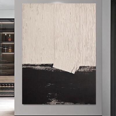 廊宅寂风无框画术实木内玄YMT关走客厅装饰画简约抽象卧室几何框