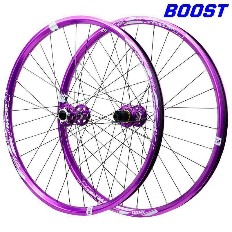 自行车轮组BOOST桶轴110 148车轮26 27.5 29寸HG XD MS紫色宽圈