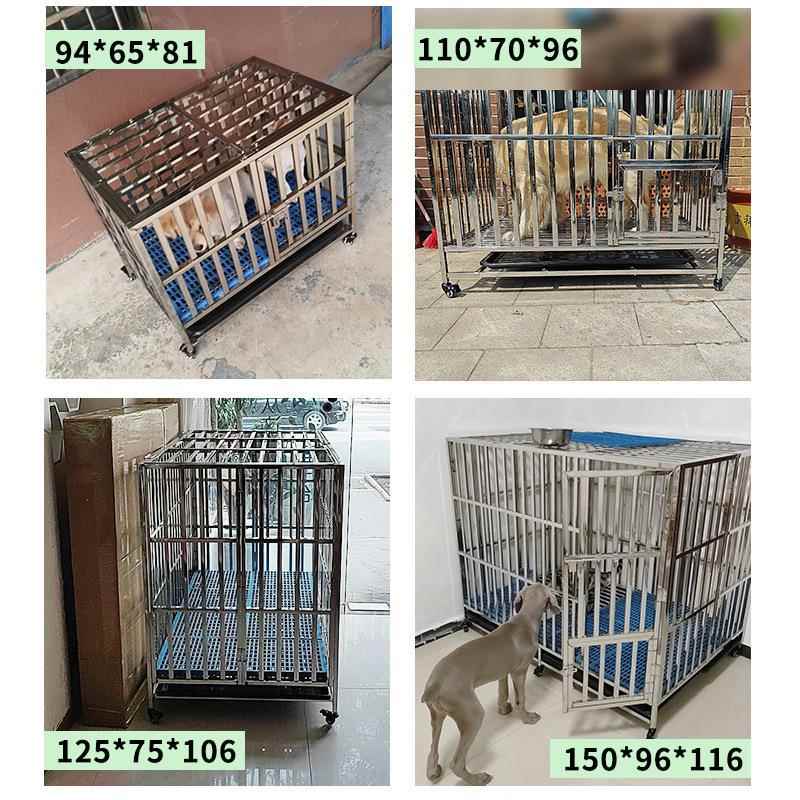 不锈钢狗子可叠室内外加粗加厚笼宠折物笼大MMN型中型犬金毛牧笼