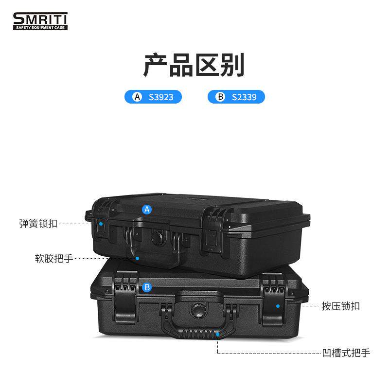 smriti传承工具箱仪器设备防护箱多功能工业级PP材料安全手提箱
