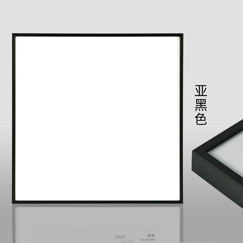 黑色空白铝合金画框装裱框正方形6寸8寸相框空框金属窄边方框挂墙