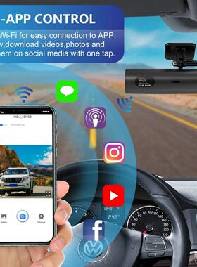 4K Dash Cam for Cars Front and Rear View Camera for Vehicle