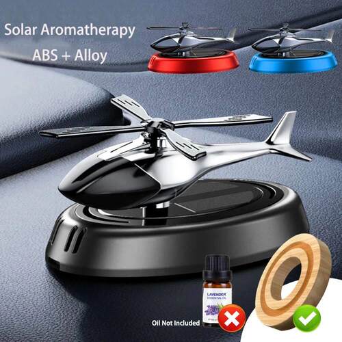 Solar Fragrance Car Air Freshener Helicopter Solar Power Rot