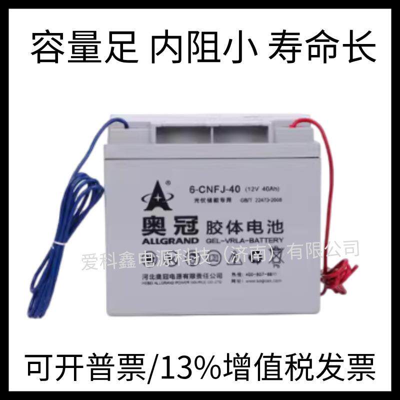 奥冠胶体引线蓄电池6-CNFJ12v50A65AH80A100AH120AH200太阳能路灯