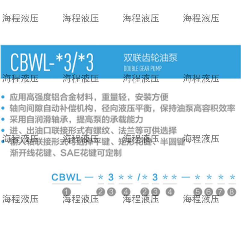 CBWL-*3/*3系列齿轮油泵单联泵C齿轮泵