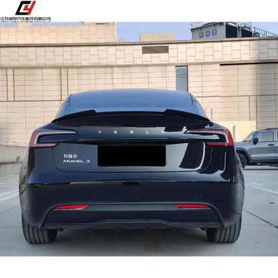 适用于焕新版特斯拉model3尾翼改装包围饰件后扰流亮黑/碳纹