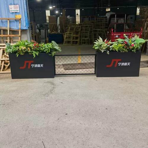 户外不锈钢花箱组合镀锌板花槽室外庭院露台道路铁艺种植花坛绿植