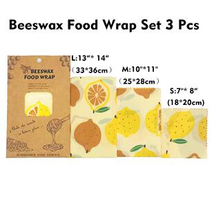 Reusable Beeswax Food Wrap Sandwich Bags Covering Dishes