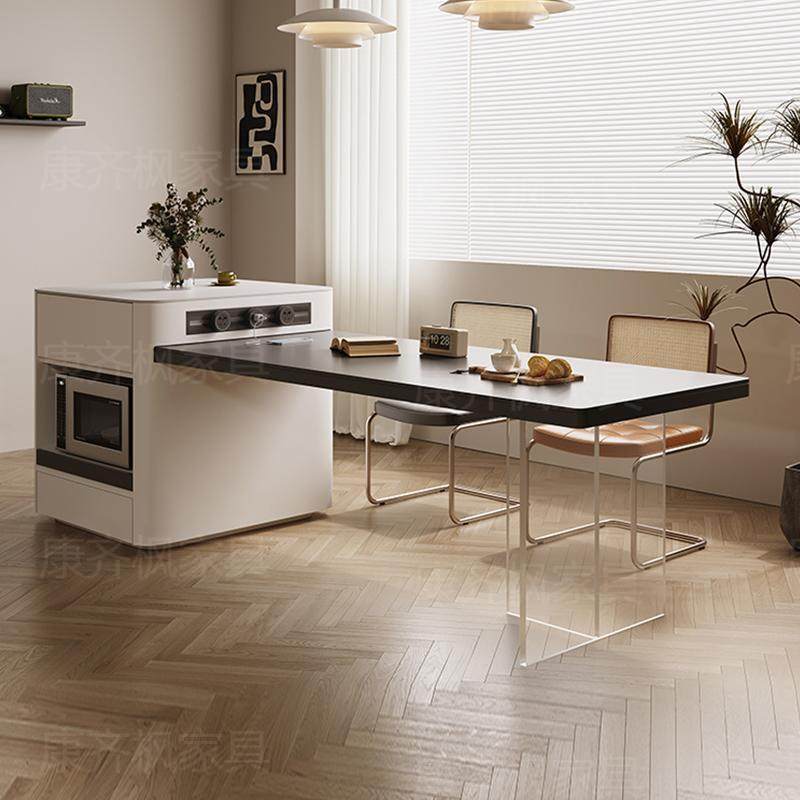 新款岩板岛台餐桌一体可伸缩家用小户型悬浮中岛台微波炉烤箱吧台,住宅家具,岛台,淘宝优惠券,粉丝福利购,淘宝优惠卷