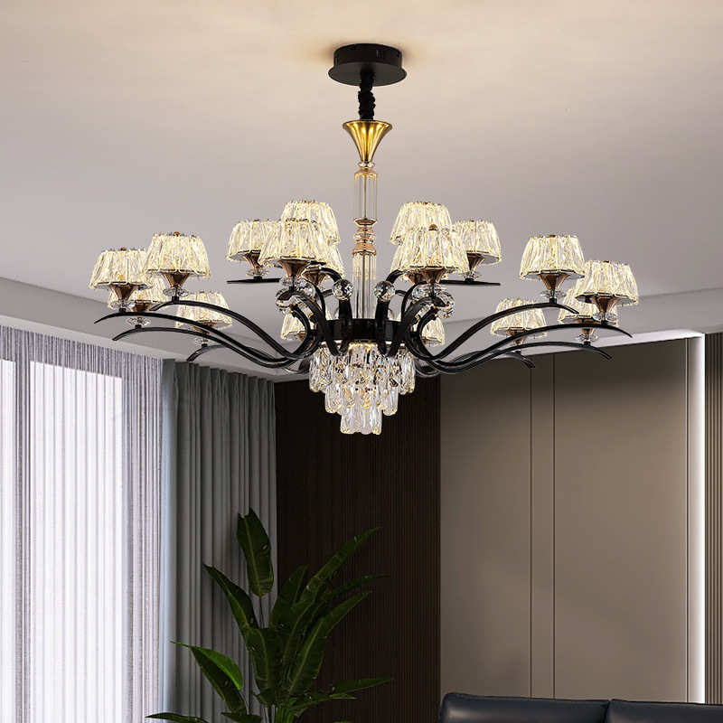 新款轻奢现代客厅主灯卧室灯现代简约大气网红水晶吊灯