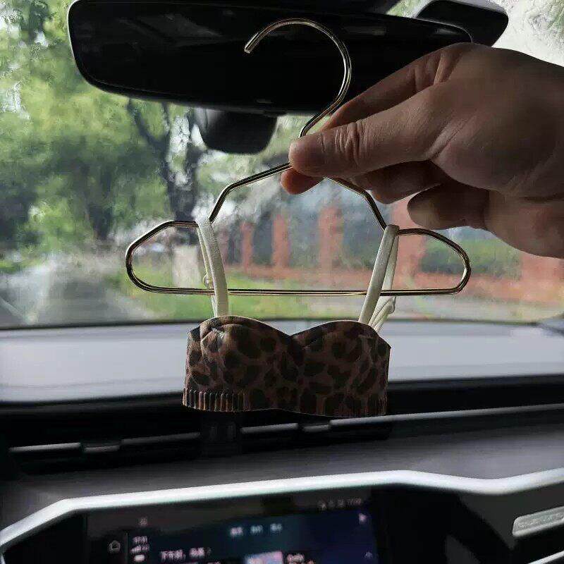 豹纹文胸车挂个性创意搞怪汽车后视镜装饰品迷你性感比基尼小挂饰