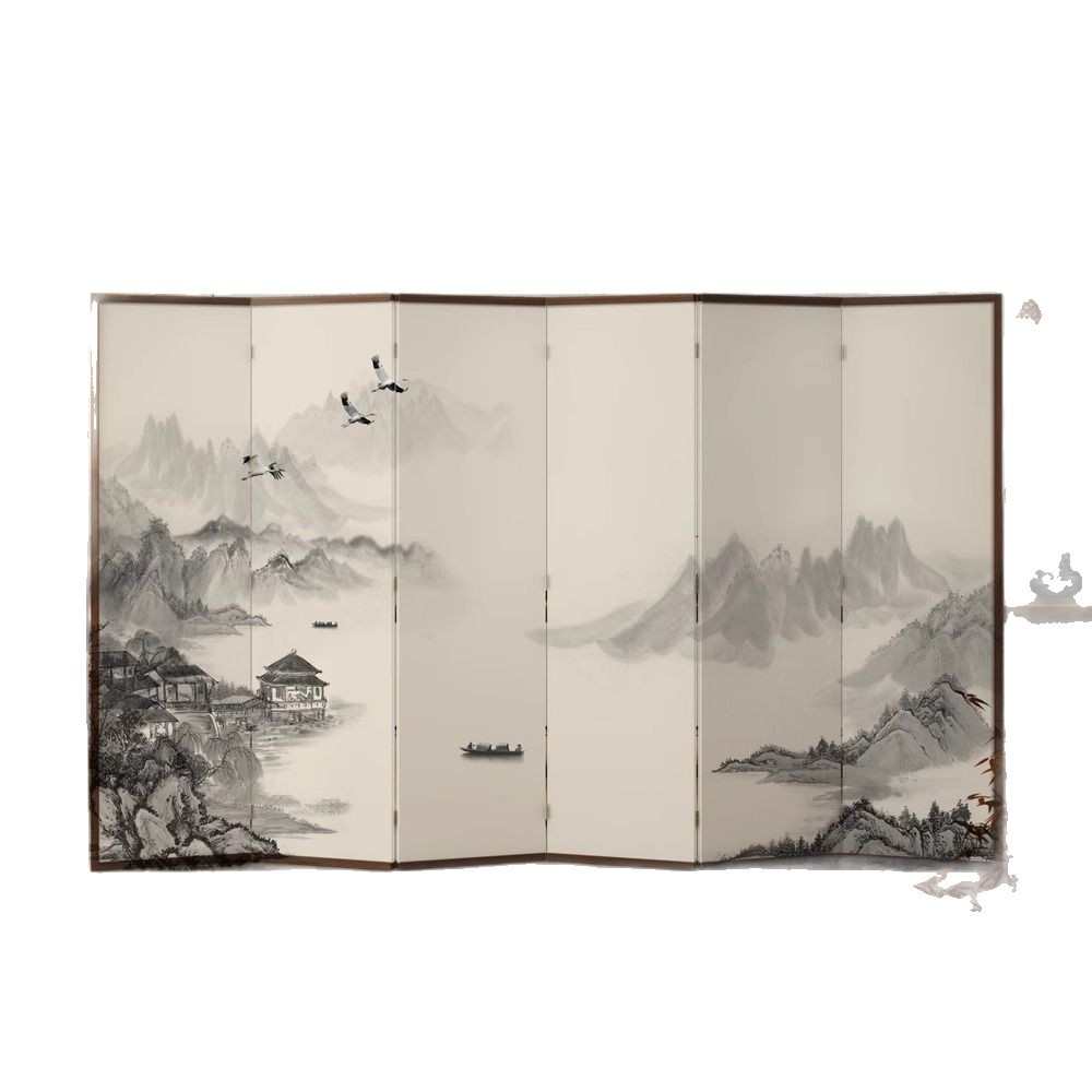 兰亭集序中式屏风隔断客厅酒店茶室玄关家用移动遮挡办公隔断屏风