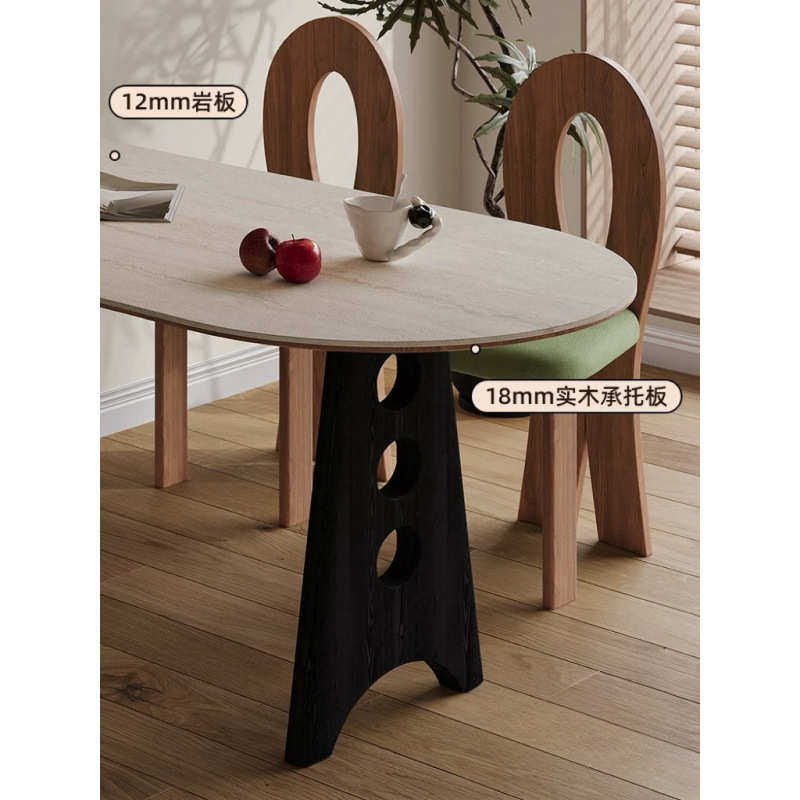 石岩餐桌椅法式古风中家用现代客厅组合餐桌实木洞靠墙板小户型,住宅家具,实木餐桌,淘宝优惠券,粉丝福利购,淘宝优惠卷