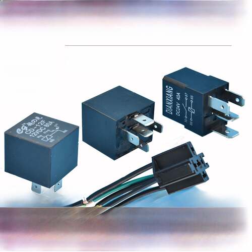 汽车货车继电器12V24V4脚5脚小扁继电器继电器防水空调油泵继电器