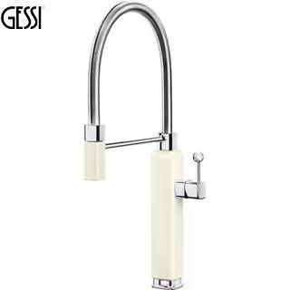 意大利GESSI厨房水龙头菜盆洗碗池水槽全铜伸缩旋转冷热抽拉龙头