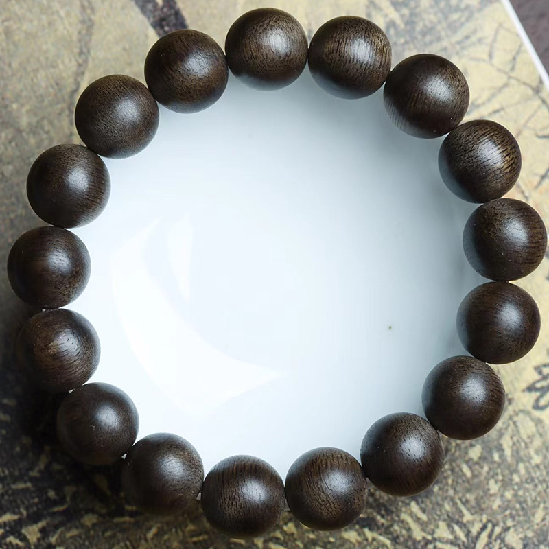 【附鉴定证书】老料文莱沉香九分沉1.2男士佛珠手串女款手链p