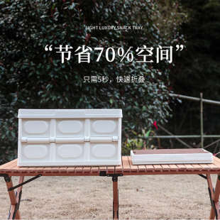 户外大容量露营收纳箱家用可折叠衣服防尘储物箱野营车载收纳盒