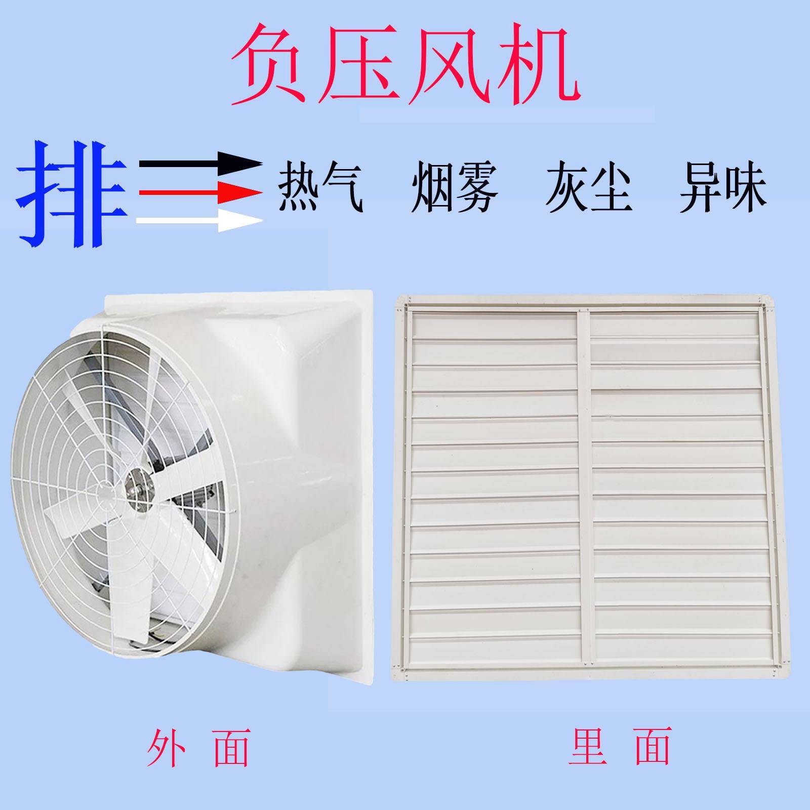 负压风机工业排风扇通风排气扇排热气烟雾灰尘负压风机工业排气扇