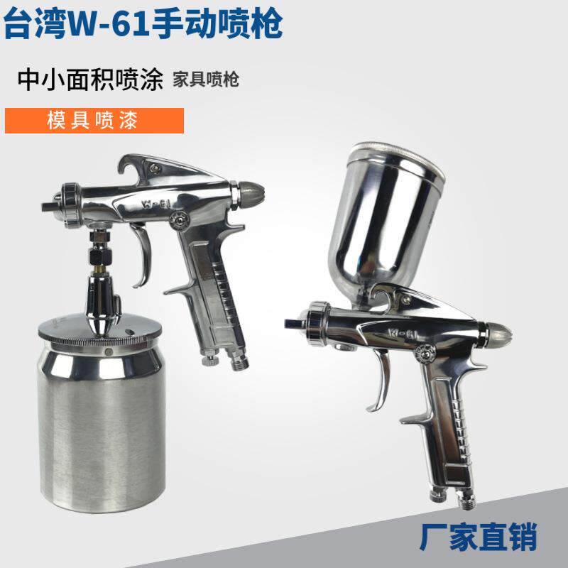 台湾W-61喷枪 高雾化家具油漆喷枪WIDER-61模具模型w61手动喷漆枪