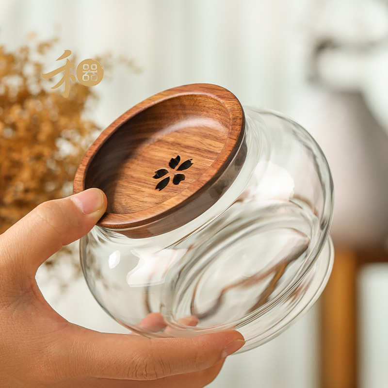 禾器新品清婉建水高硼硅玻璃小茶洗家用茶杯茶渣缸纯手工茶具配件