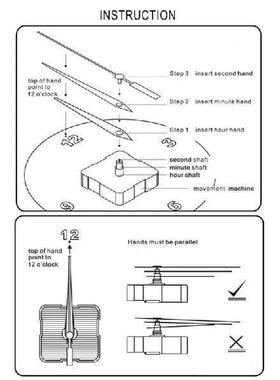 2 Pack Pendulum C Movement Mechanism Kits with 6 Pair