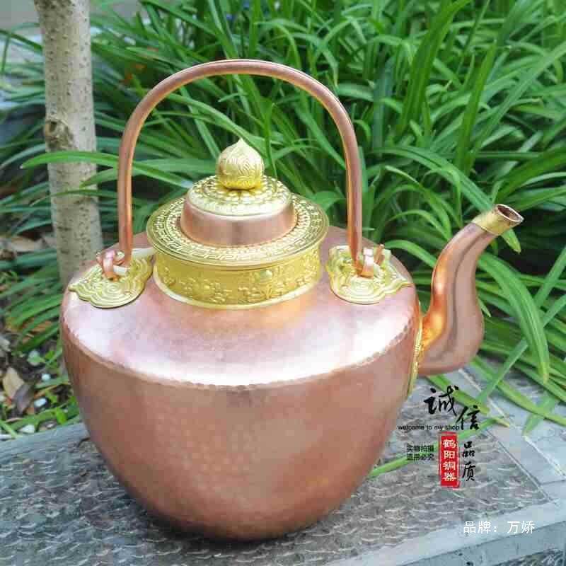 老式铜水壶手工铜茶壶酥油壶烧水商用茶楼壶大铜壶铜酒壶汤壶藏