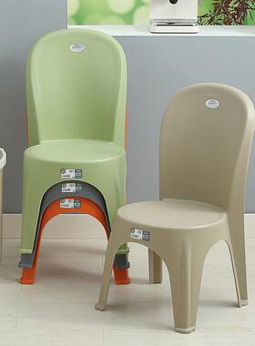 简约加厚料靠熟背塑椅家用57成人尚茶几高脚椅防滑客厅时胶踩脚椅