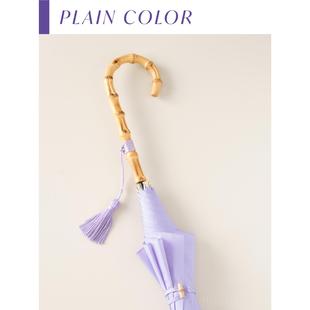 新款 co.本碧蔻资长日柄伞纯雨色三折国风女晴伞清新高级 because