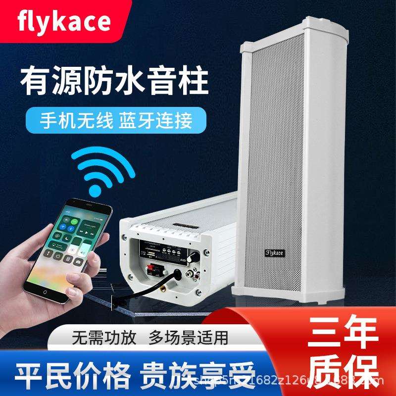 flykaceHG-20Y有源音柱20瓦防水音响户外喇叭带莲花头音频输入