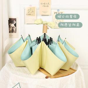 小清新彩胶遮阳伞女士防晒防紫外线晴雨两用折叠太阳伞雨伞