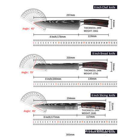Chef Knife Set Kitchen Knife Cooking High Carbon Cutting