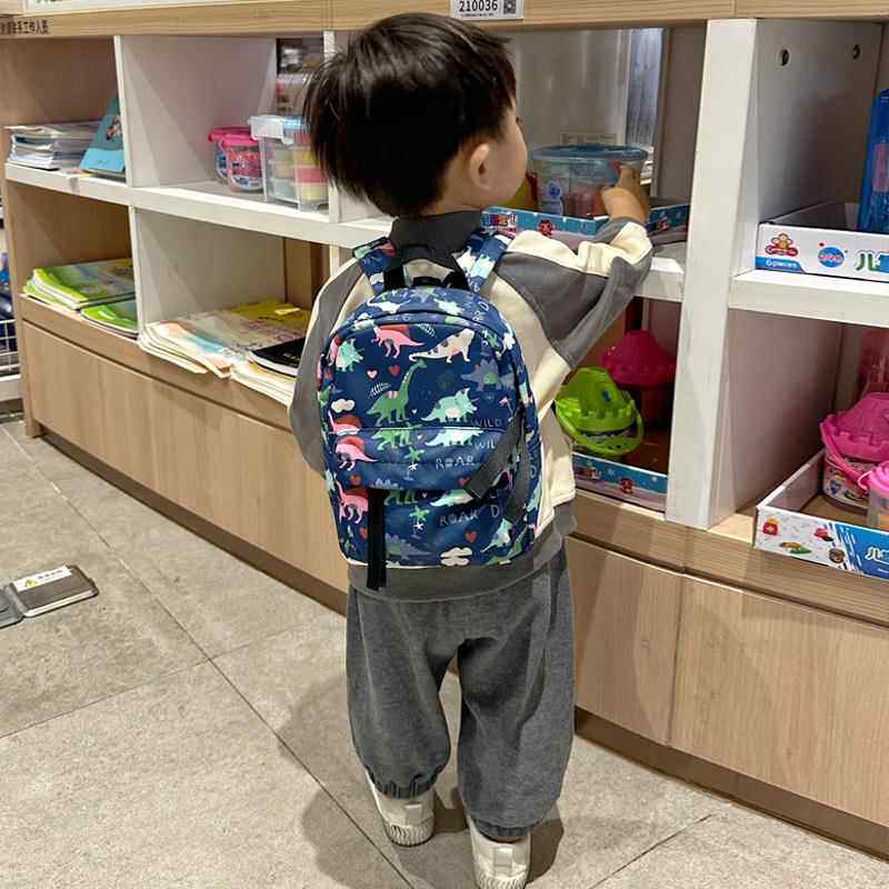 防走失迷你小书包可爱恐龙男童小背包1岁2岁小宝宝防走丢牵引包包