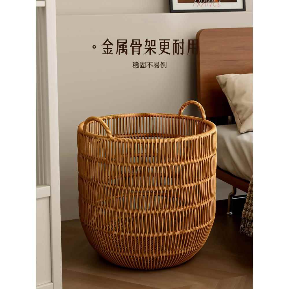 脏仿藤编水脏衣RLP篮衣服收纳筐高颜值卧室脏洗衣筐浴室脏衣篓防