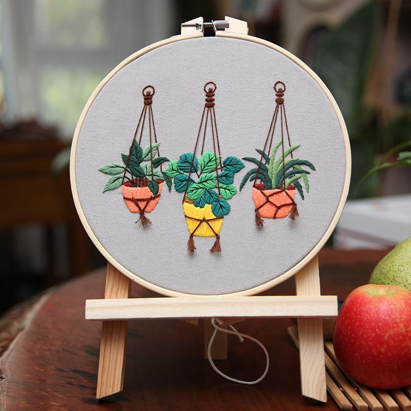 diy英文刺绣材料蝴蝶花卉手工diy