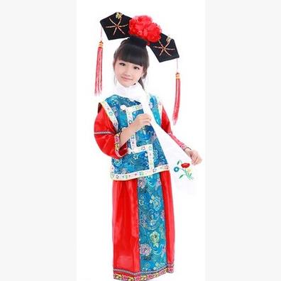 高档清朝格格演服装儿传童女满族表服 安合宫桥小燕子风格女服 甄