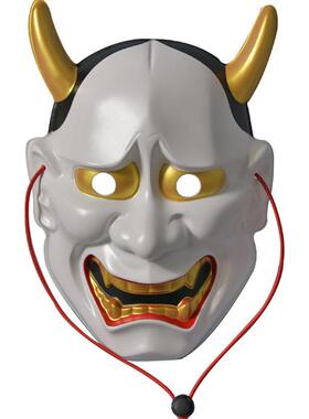 日系面恐怖日式般若面具红白鬼首能剧天狗快手电锯惊魂鬼脸万圣节