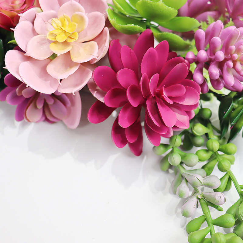 仿真植物装饰花环挂件家居门窗绿植花环挂饰亚马逊花环厂家