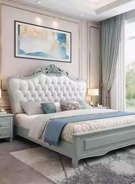 气美式实木床.8米主卧双人床欧式轻奢大物公主床现代简约1储VKE婚