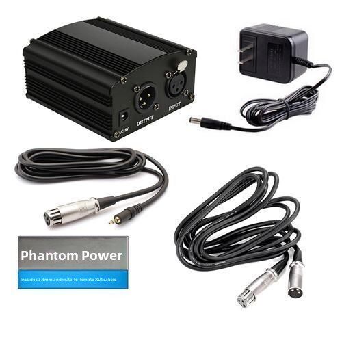 幻象电源48v电容麦克风幻想供电适配器e300得胜ISK话筒通用配件