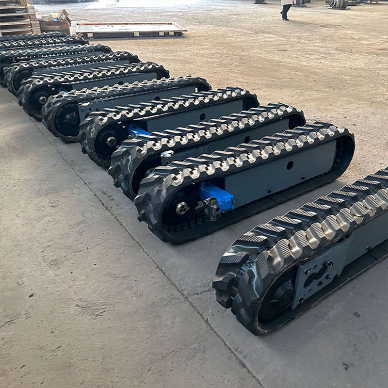 钢制橡胶履带底盘总成液压遥控小型电动履带底盘行走总成厂家定制