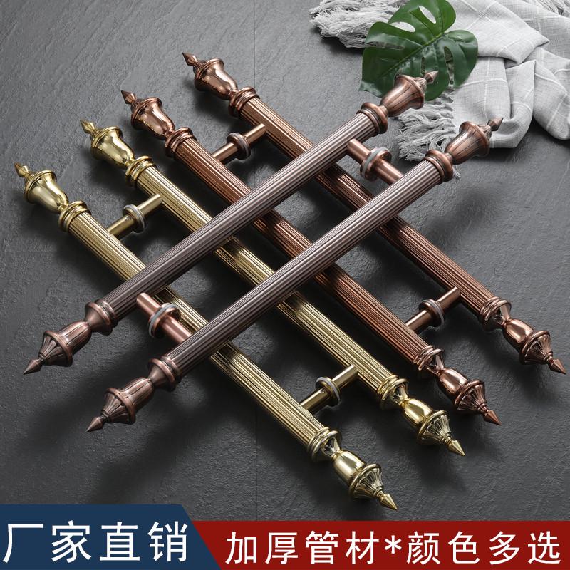 玻璃门拉手木门大拉手欧式仿古无框门加厚不锈钢拉手豪华大门把手