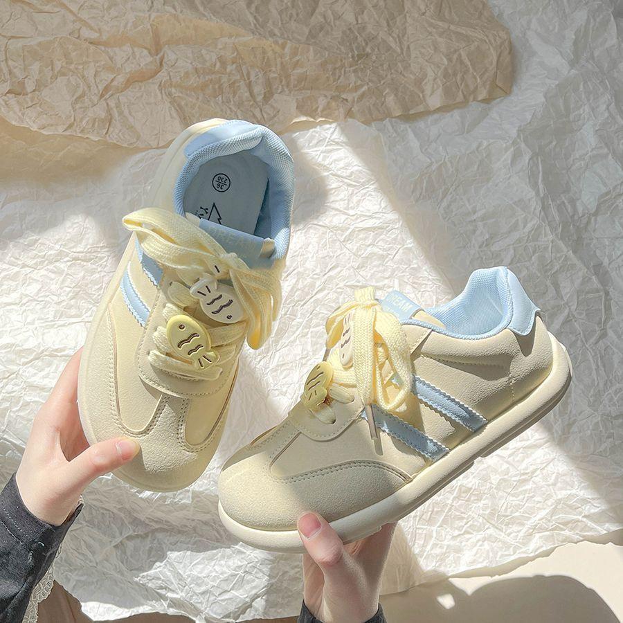 休闲小众黄色底板时尚学生老爹鞋