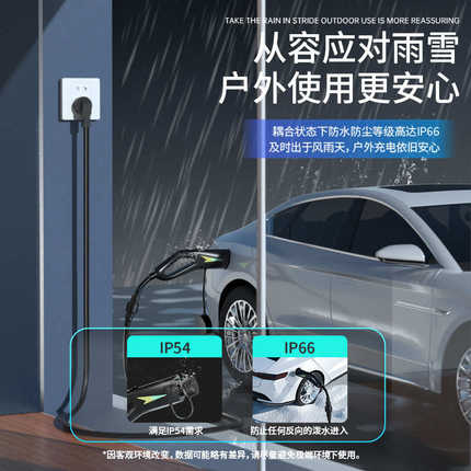新能源电动汽车充电枪器线16A7KW随车充便携式免接地线比亚迪通用