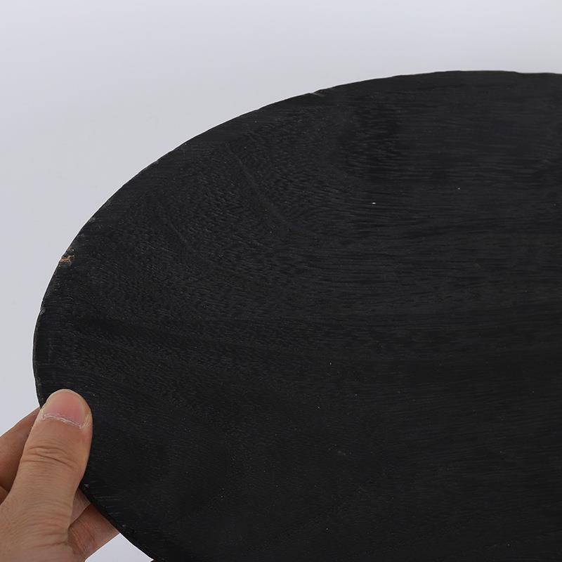 工厂跨境直发家用桐木圆盘托盘收纳盘摆件饰品盘圆形盘水果盘木质