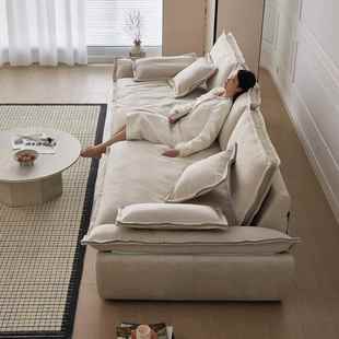 帆船沙发式大坐排深直客厅可拆洗简约帆船磨砂布艺防法抓猫沙发